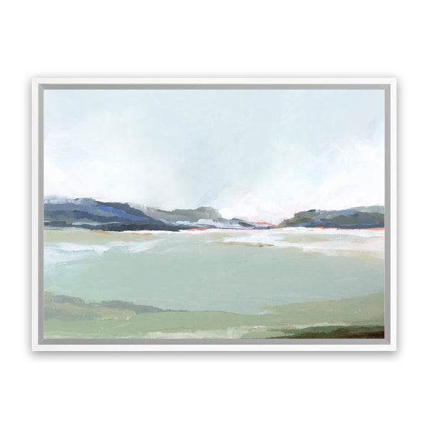 Shop Lakeside View I Canvas Art Print-Abstract, Green, Horizontal, PC, Rectangle, View All-framed wall decor artwork