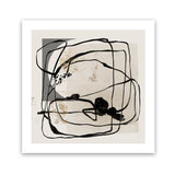 Shop Blotted II (Square) Art Print-Abstract, Black, Neutrals, PC, Square, View All-framed painted poster wall decor artwork