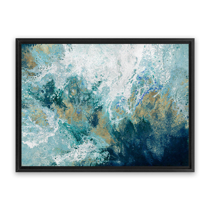 Shop Saran Canvas Art Print-Abstract, Blue, Horizontal, PC, Rectangle, View All-framed wall decor artwork