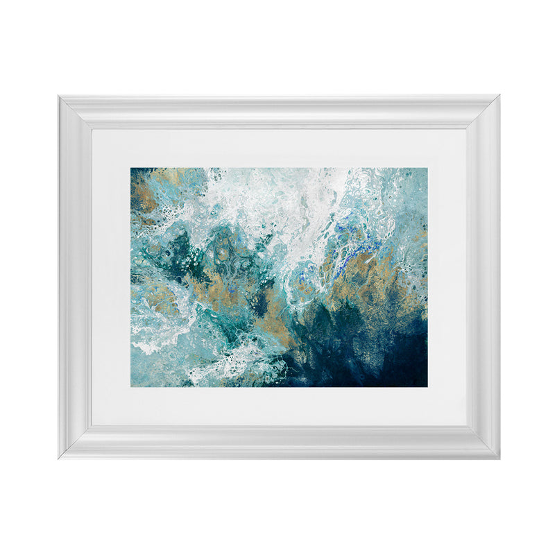 Shop Saran Art Print-Abstract, Blue, Horizontal, PC, Rectangle, View All-framed painted poster wall decor artwork