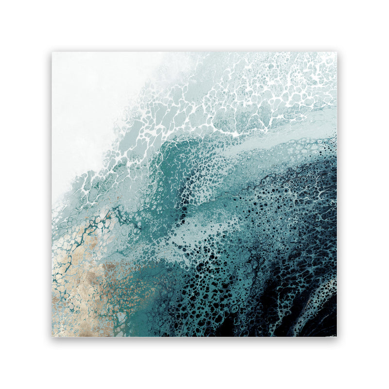 Shop Aisa Teal Version (Square) Canvas Art Print-Abstract, Blue, PC, Square, View All-framed wall decor artwork