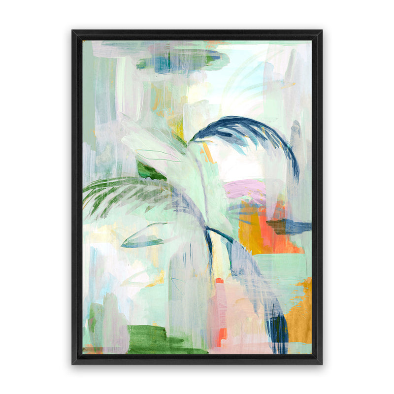 Shop Palm City Canvas Art Print-Abstract, Green, PC, Portrait, Rectangle, View All-framed wall decor artwork