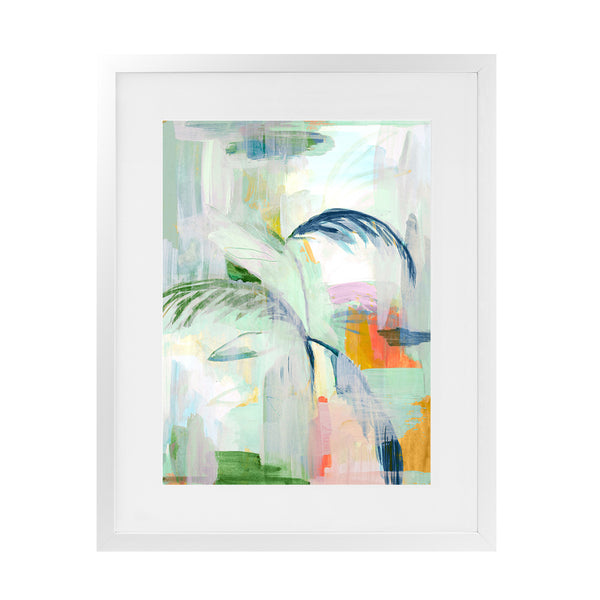 Shop Palm City Art Print-Abstract, Green, PC, Portrait, Rectangle, View All-framed painted poster wall decor artwork