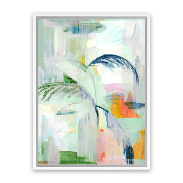 Shop Palm City Canvas Art Print-Abstract, Green, PC, Portrait, Rectangle, View All-framed wall decor artwork