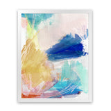 Shop Cha Cha I Art Print-Abstract, Blue, PC, Portrait, Rectangle, View All, Yellow-framed painted poster wall decor artwork