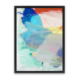 Shop Cha Cha II Canvas Art Print-Abstract, Blue, PC, Portrait, Rectangle, View All-framed wall decor artwork