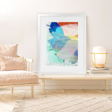 Shop Cha Cha II Art Print-Abstract, Blue, PC, Portrait, Rectangle, View All-framed painted poster wall decor artwork