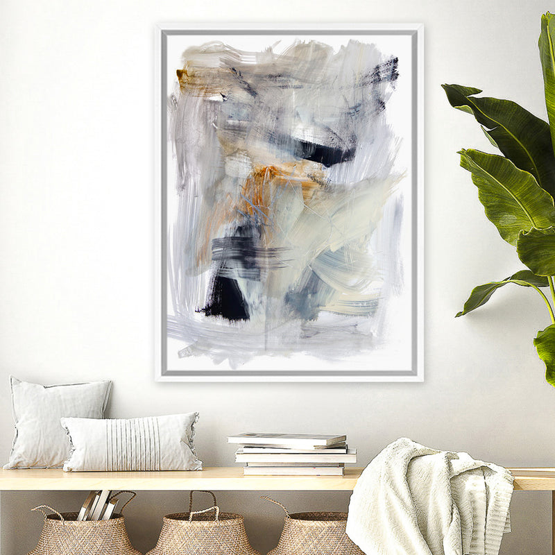 Shop Mountain Mist II Canvas Art Print-Abstract, Grey, PC, Portrait, Rectangle, View All-framed wall decor artwork