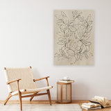 Shop Leaves Sketches I Canvas Art Print-Abstract, Brown, PC, Portrait, Rectangle, View All-framed wall decor artwork