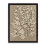 Shop Leaves Sketches II Canvas Art Print-Abstract, Brown, PC, Portrait, Rectangle, View All-framed wall decor artwork