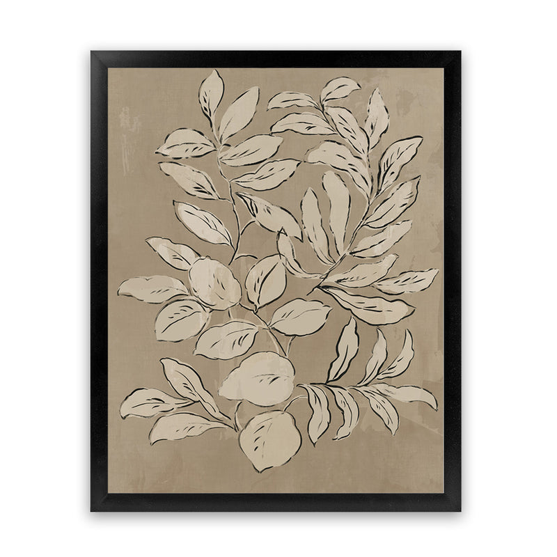 Shop Leaves Sketches II Art Print-Abstract, Brown, PC, Portrait, Rectangle, View All-framed painted poster wall decor artwork