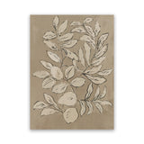 Shop Leaves Sketches II Canvas Art Print-Abstract, Brown, PC, Portrait, Rectangle, View All-framed wall decor artwork