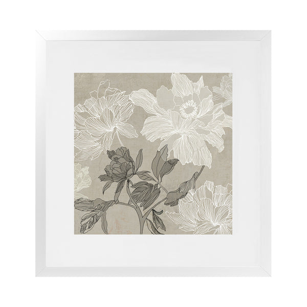 Shop Floral Lines I (Square) Art Print-Abstract, Neutrals, PC, Square, View All-framed painted poster wall decor artwork