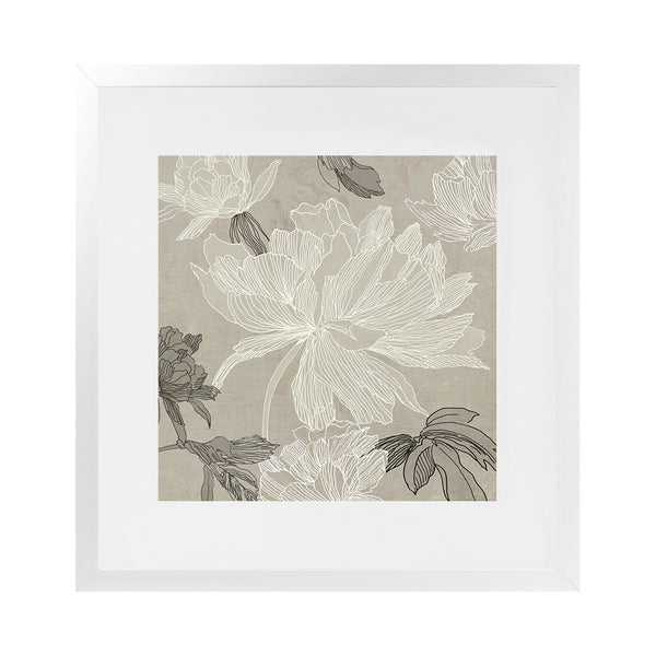 Shop Floral Lines II (Square) Art Print-Abstract, Neutrals, PC, Square, View All-framed painted poster wall decor artwork
