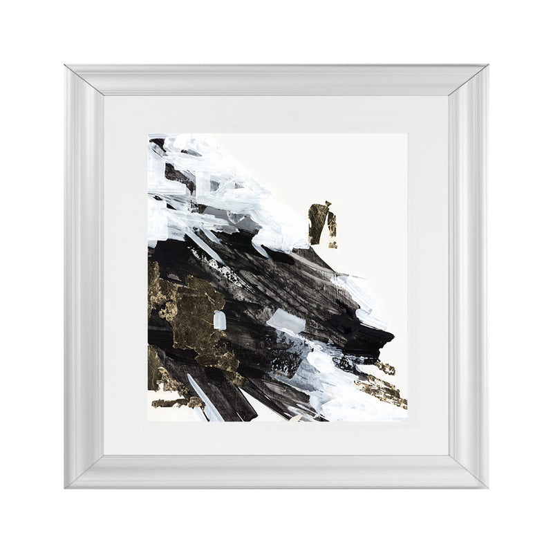 Shop Motion Waves (Square) Art Print-Abstract, Black, PC, Square, View All, White-framed painted poster wall decor artwork