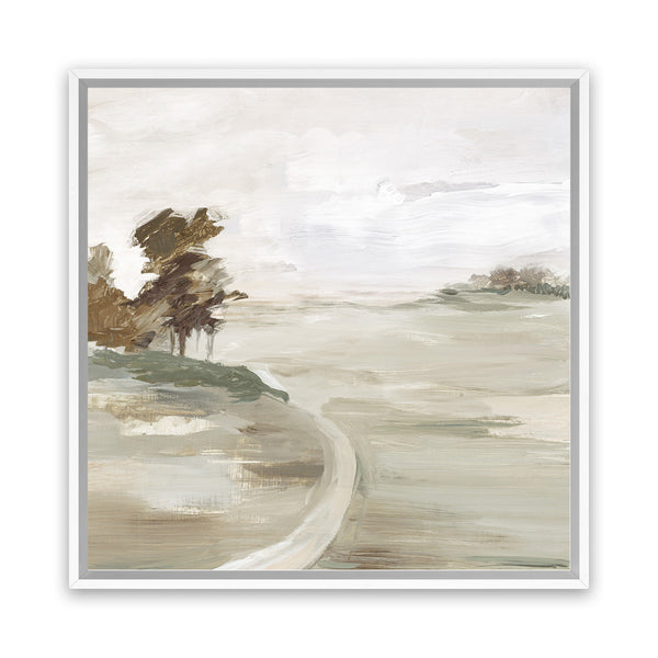 Shop Morning Crisp II (Square) Canvas Art Print-Abstract, Green, Neutrals, PC, Square, View All-framed wall decor artwork