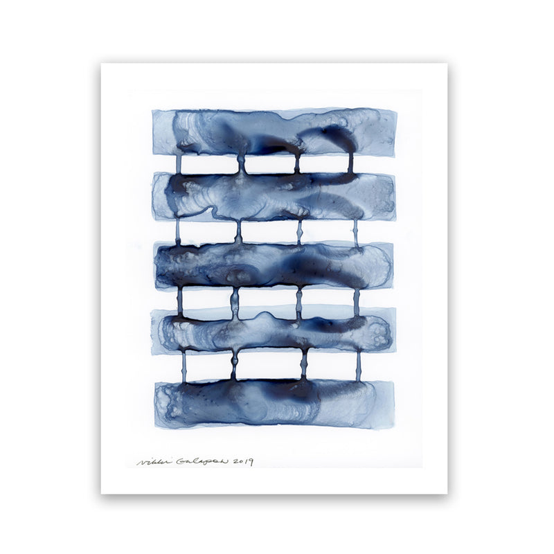 Shop Stitched Together I Art Print-Abstract, Blue, PC, Portrait, Rectangle, View All-framed painted poster wall decor artwork