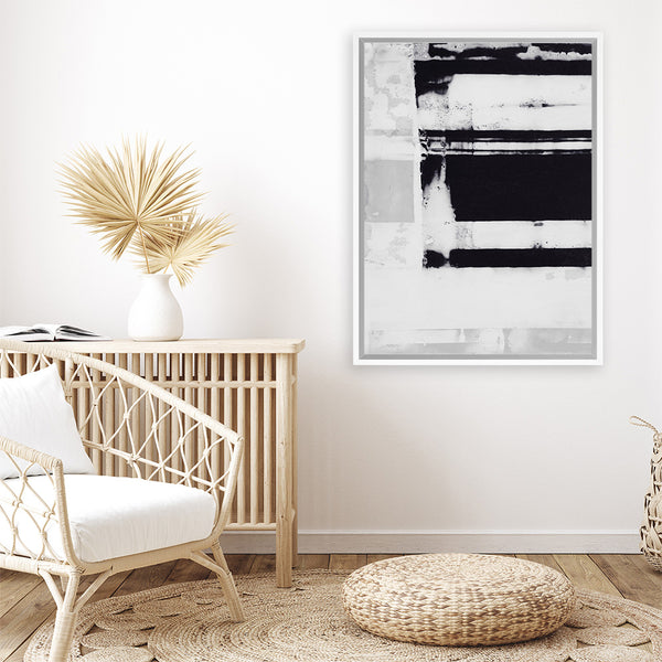 Shop Dark Expressions II Canvas Art Print-Abstract, Black, Neutrals, PC, Portrait, Rectangle, View All-framed wall decor artwork