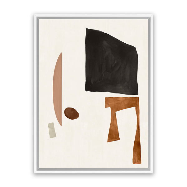 Shop Blockway I Canvas Art Print-Abstract, Black, Brown, PC, Portrait, Rectangle, View All-framed wall decor artwork