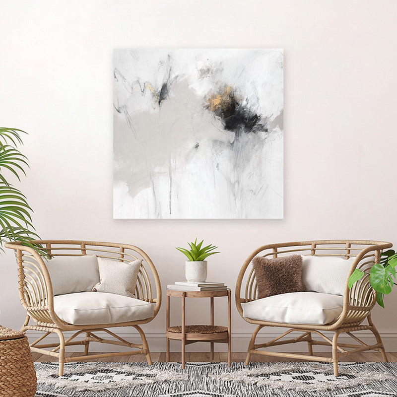 Shop Golden Beat II (Square) Canvas Art Print-Abstract, Neutrals, PC, Square, View All-framed wall decor artwork