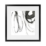 Shop Black Streaks I (Square) Art Print-Abstract, Black, PC, Square, View All, White-framed painted poster wall decor artwork