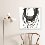Shop Black Streaks II (Square) Art Print-Abstract, Black, PC, Square, View All, White-framed painted poster wall decor artwork