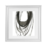 Shop Black Streaks II (Square) Art Print-Abstract, Black, PC, Square, View All, White-framed painted poster wall decor artwork