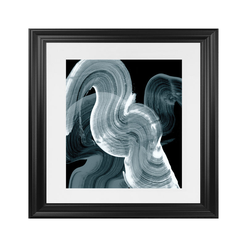 Shop Swirl II (Square) Art Print-Abstract, Black, Blue, PC, Square, View All-framed painted poster wall decor artwork
