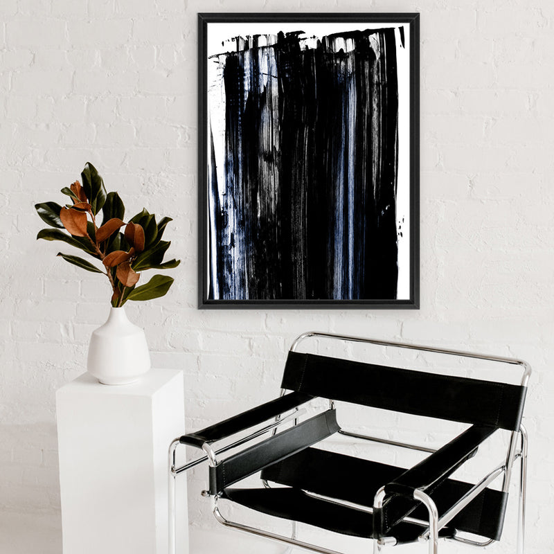 Shop Squeegee I Canvas Art Print-Abstract, Black, PC, Portrait, Rectangle, View All-framed wall decor artwork