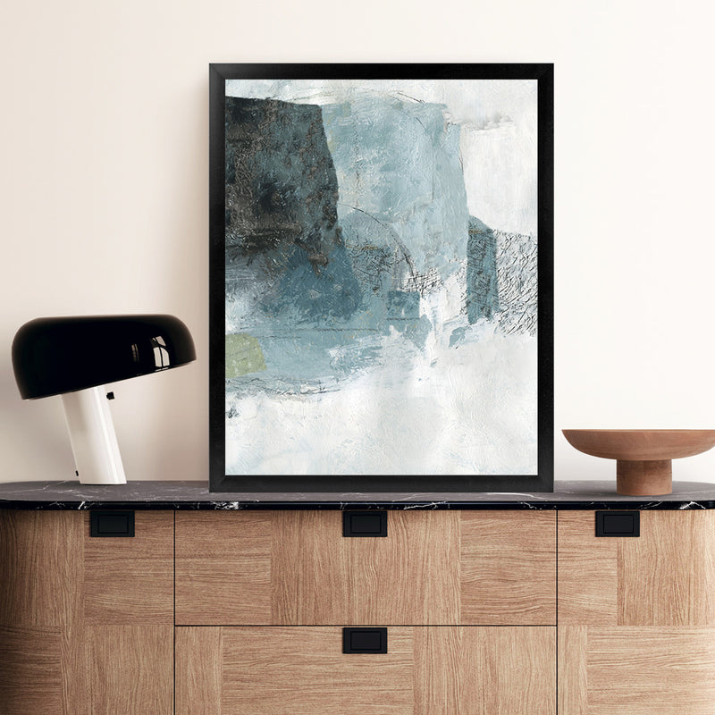 Shop Balanced Neutral II Art Print-Abstract, Blue, PC, Portrait, Rectangle, View All-framed painted poster wall decor artwork