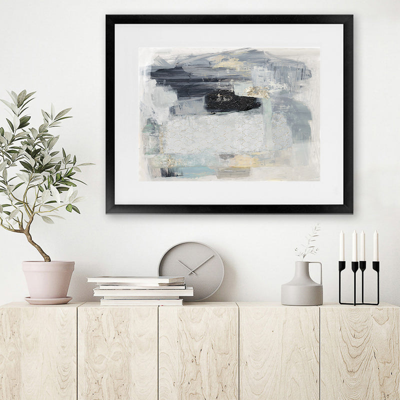 Shop Baroque Abstract II Art Print-Abstract, Grey, Horizontal, Landscape, PC, Rectangle, View All-framed painted poster wall decor artwork