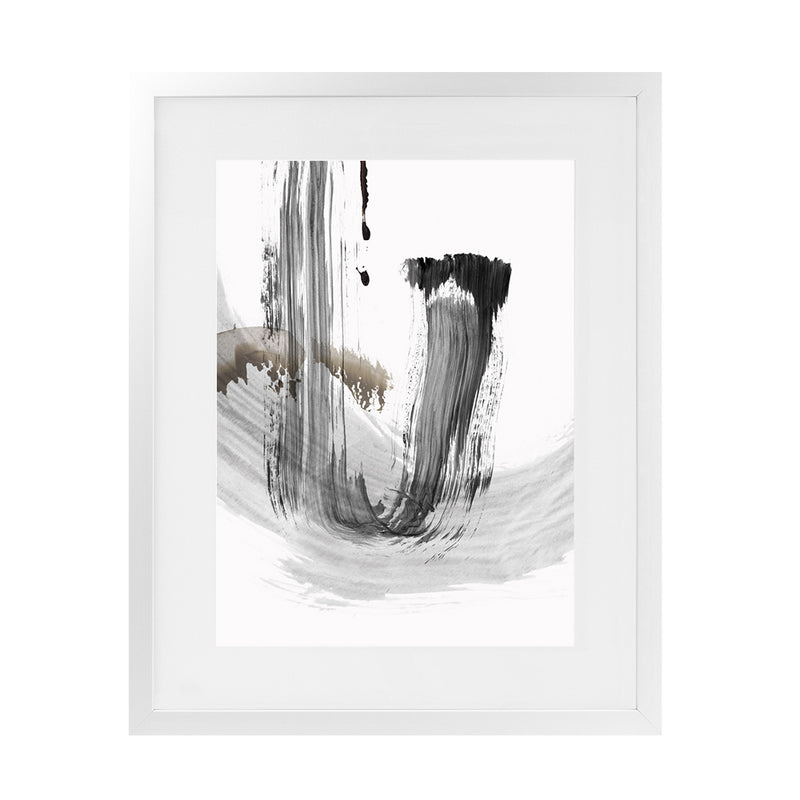 Shop A Loner I Art Print-Abstract, Black, Grey, PC, Portrait, Rectangle, View All-framed painted poster wall decor artwork