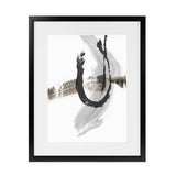 Shop A Loner II Art Print-Abstract, Grey, PC, Portrait, Rectangle, View All, White-framed painted poster wall decor artwork