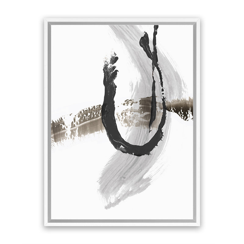 Shop A Loner II Canvas Art Print-Abstract, Grey, PC, Portrait, Rectangle, View All, White-framed wall decor artwork