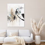 Shop Inked In Black I Canvas Art Print-Abstract, Neutrals, PC, Portrait, Rectangle, View All, White-framed wall decor artwork