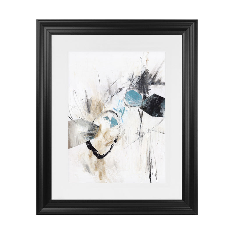 Shop Inked In Black II Art Print-Abstract, Neutrals, PC, Portrait, Rectangle, View All, White-framed painted poster wall decor artwork