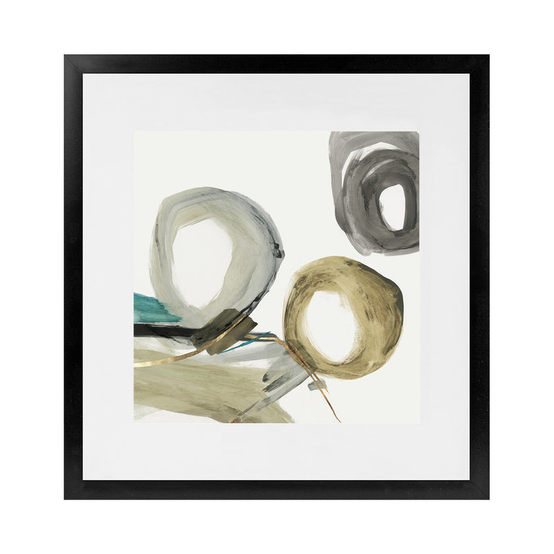 Shop Rings And Lines II (Square) Art Print-Abstract, Green, Grey, PC, Square, View All-framed painted poster wall decor artwork