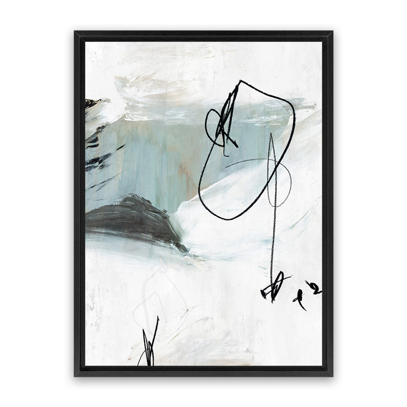 Shop Tied I Canvas Art Print-Abstract, Blue, PC, Portrait, Rectangle, View All, White-framed wall decor artwork