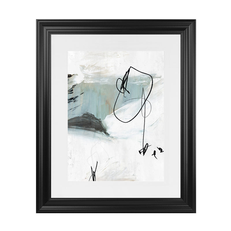 Shop Tied I Art Print-Abstract, Blue, PC, Portrait, Rectangle, View All, White-framed painted poster wall decor artwork