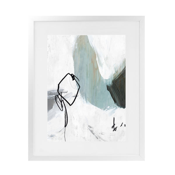 Shop Tied II Art Print-Abstract, Blue, PC, Portrait, Rectangle, View All-framed painted poster wall decor artwork