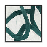 Shop Green Bow I (Square) Canvas Art Print-Abstract, Green, PC, Square, View All-framed wall decor artwork