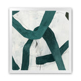 Shop Green Bow II (Square) Art Print-Abstract, Green, PC, Square, View All-framed painted poster wall decor artwork