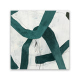 Shop Green Bow II (Square) Canvas Art Print-Abstract, Green, PC, Square, View All-framed wall decor artwork