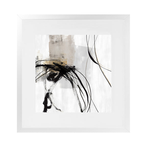 Shop Ocular II (Square) Art Print-Abstract, Black, Neutrals, PC, Square, View All-framed painted poster wall decor artwork