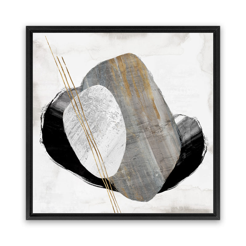 Shop Through Dimensions I (Square) Canvas Art Print-Abstract, Grey, PC, Square, View All-framed wall decor artwork