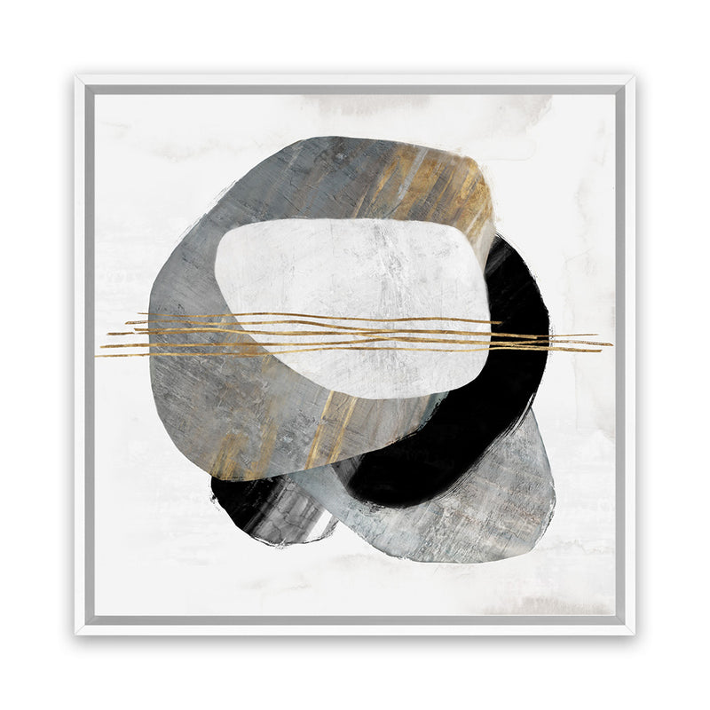Shop Through Dimensions II (Square) Canvas Art Print-Abstract, Grey, PC, Square, View All-framed wall decor artwork