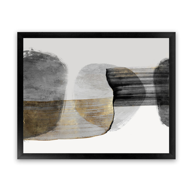 Shop Anchored Motion II Art Print-Abstract, Black, Horizontal, Landscape, PC, Rectangle, View All-framed painted poster wall decor artwork