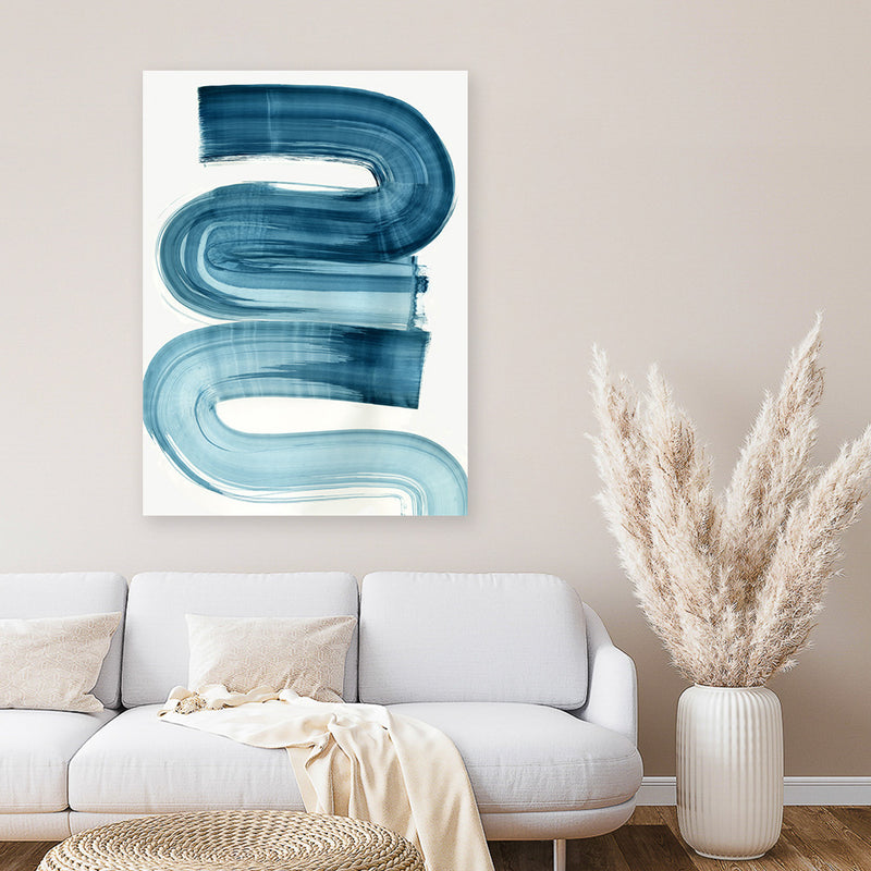 Shop Eversong Canvas Art Print-Abstract, Blue, PC, Portrait, Rectangle, View All-framed wall decor artwork