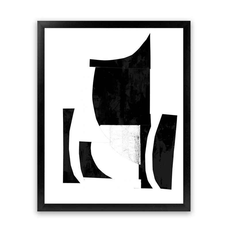 Shop Slashed I Art Print-Abstract, Black, PC, Portrait, Rectangle, View All, White-framed painted poster wall decor artwork