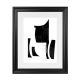 Shop Slashed I Art Print-Abstract, Black, PC, Portrait, Rectangle, View All, White-framed painted poster wall decor artwork